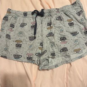 Coffee sleep shorts, size large